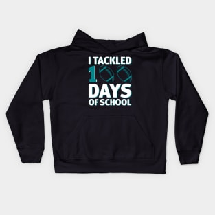 I Tackled 100 Days of School - 100th Days Baseball Boy Kid Girl Kids Hoodie